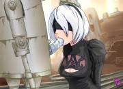 2B defeated by androids (Derpixon)