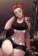 Does anyone have a picture of D.va wearing a blacked outfit similar to this
