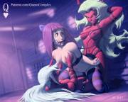 Scanty and Kneesocks Dominating Stocking (QueenComplex) [Panty and Stocking with Garterbelt]
