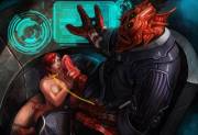Female Commander Shepard licking Alien cock (Ecoas) [Mass Effect]
