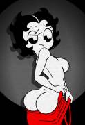 Betty Boop is too Thicc for her old dress after 79 years of not wearing it.