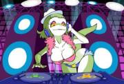 DJ Fidget Spinner Lizard