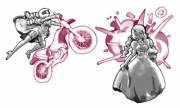 Princess on Motorcycle