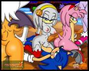 Zeta, Rouge, Amy &amp; Blaze Show Sonic Who's Boss. (zeta r-02) 