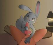 Judy cleans Nick's dick (gif) [MF]