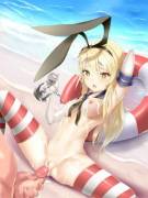 Shimakaze, after getting fucked on the beach (Astdevir) [Kantai Collection]