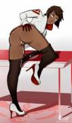 Candela, freshly fucked with cum dripping down her thigh (AvernalAscent) [Pokemon]