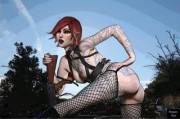 Lilith in fishnet by Rogue_Evo