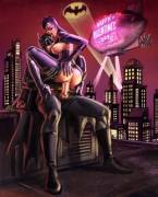 Midnight Love - Catwoman and Batman (RigsUsuallyHiddenDrawings)