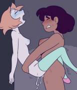 Stevonnie and Pearl having a moment