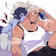 Human-Jasper and Succubus-Lapis hanging out