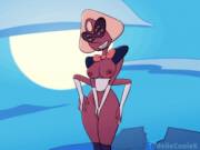 Sardonyx showing off the goods [GIF, check in comments for clothed and double dong version]