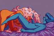 Jasper and Lapis in the bedroom