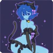 Lapis Lazuli with her own interpretation of "dress like a kitty for Halloween"
