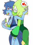 Lapis Lazuli in love with what tall Peridot can do