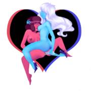 Ruby and Sapphire lost in the lust