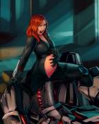 Pregnant Black Widow and Ultron(aka6)[Avengers, Marvel]