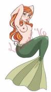 Mermaid Anna nude pin-up