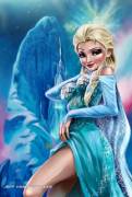 Elsa hiking up her skirt... and letting her dress melt a bit [jeffery10]