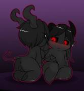 Azazel the Fuccboi and Whore!Eve (OMG IT'S STRAIGHT)