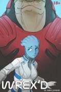 "Wrex'd" A short Mass Effect comic by ArbuzBudesh (With Commander Shepard, Wrex, Jack and Liara T'soni) [Domination]