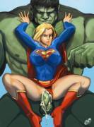 Supergirl vs. Hulk(tinkerbomb)