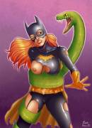 Batgirl and a Snek