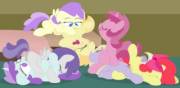 A big background filly orgy (and an Apple Bloom for good measure) by yours truly. [dtcx97]