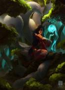 Ahri in the woods