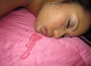 Sleeping Asian Girl With Cum On Her Face