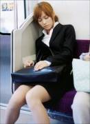 It must have been a long day for Eri Kamei