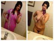 Busty Indian Saree Dressed/ Undressed