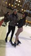 Veronica Rodriguez and Diamond Kitty ice skating