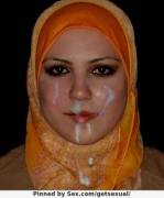 Iraqi woman after receiving a facial