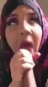 Arabic hijab girl sucking