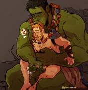 Thor and Hulk [By Plantpeens]
