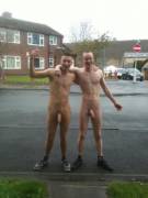 Scally Lads naked in the Street