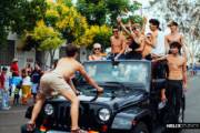 San Diego Gay Pride - Andy Taylor twerking on the front of the Jeep!