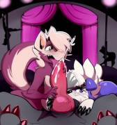Lycanroc and Stunky service a meaty cock [Smilebomb]