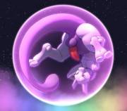 Mewtwo found his way into one of Mew's bubbles [Roy]