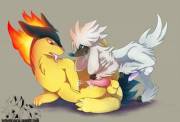 Typhlosion and Furfrou [Luxuria]