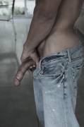 Cock out of jeans
