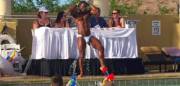DeAngelo Jackson dances in the wet Speedo contest at the 2018 Phoenix Forum