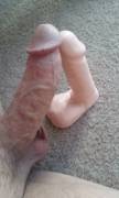 My thick self up against a 6 inch dildo. What would you prefer?
