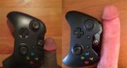 Dual joysticks: my dick and a bit larger cock compared to Xbox controllers