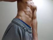 After working out [skinny lean]