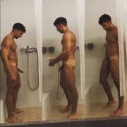 Post-workout gym shower