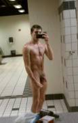 Naked in the locker room
