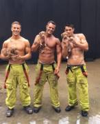 Hot Fireman and Cute Puppies