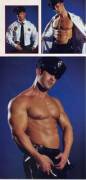 Stripping cop (Robert Michael / Playgirl)